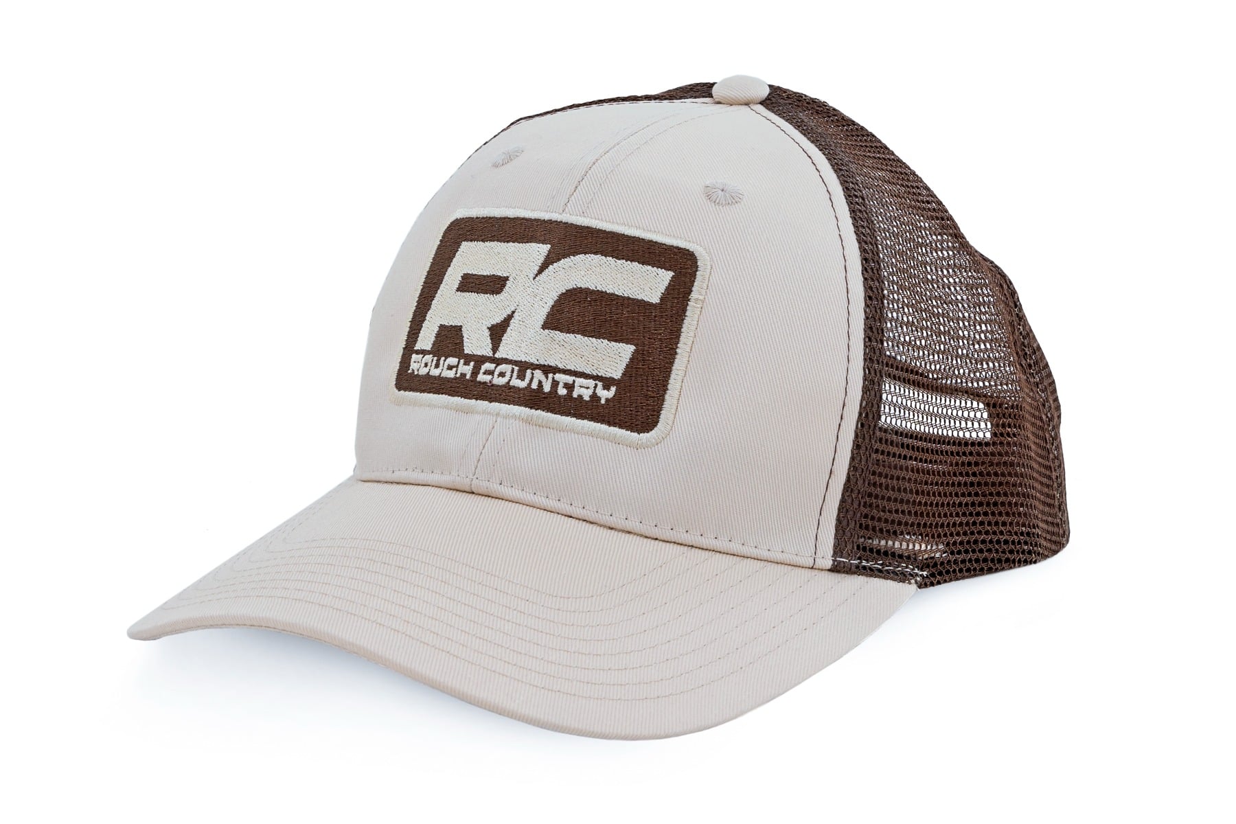 Rough Country Hat Brown Mesh Rough Country Patch Khaki -MC6901