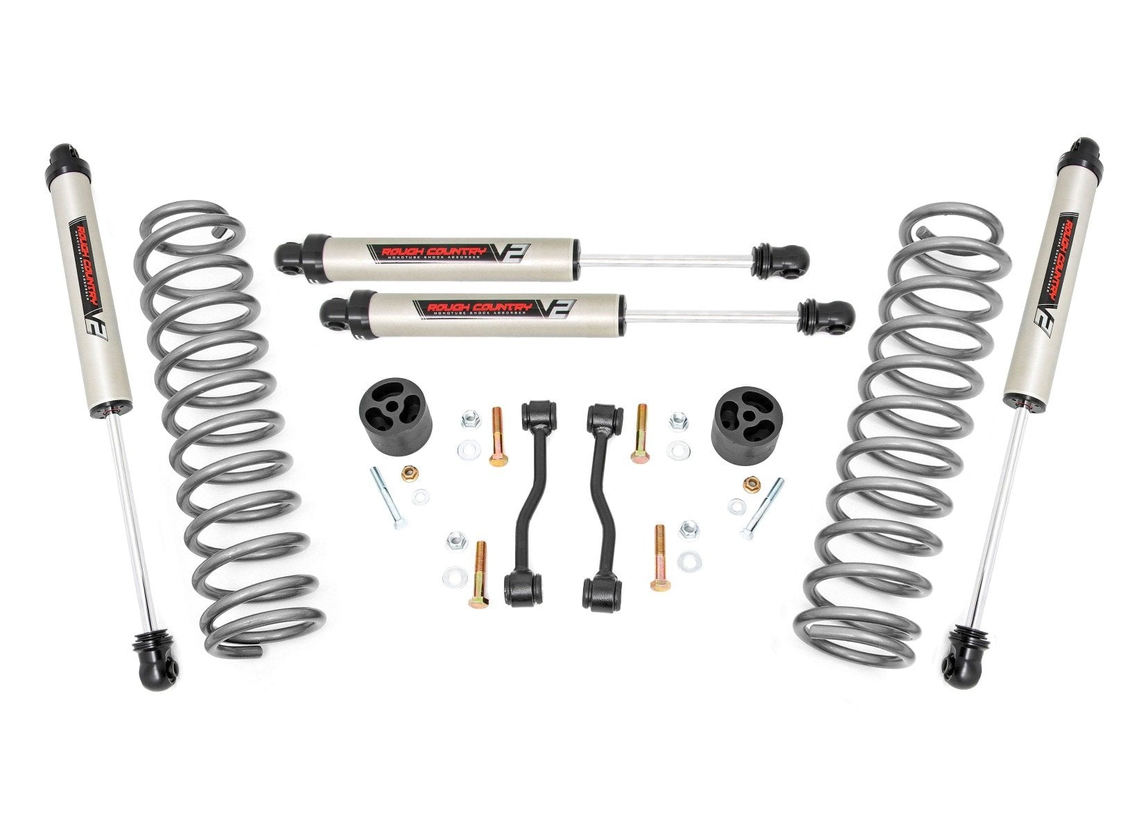 Rough Country 2.5 Inch Leveling Kits Springs V2 Jeep Gladiator JT 4WD (2024-2026)