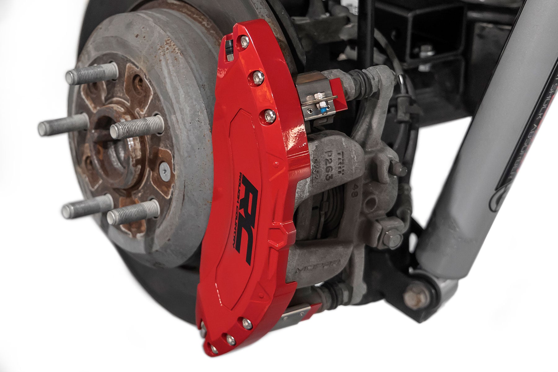 Rough Country Caliper Covers Rear Red Chevy/GMC Sierra 1500 (19-26)/Silverado 1500 (19-26)