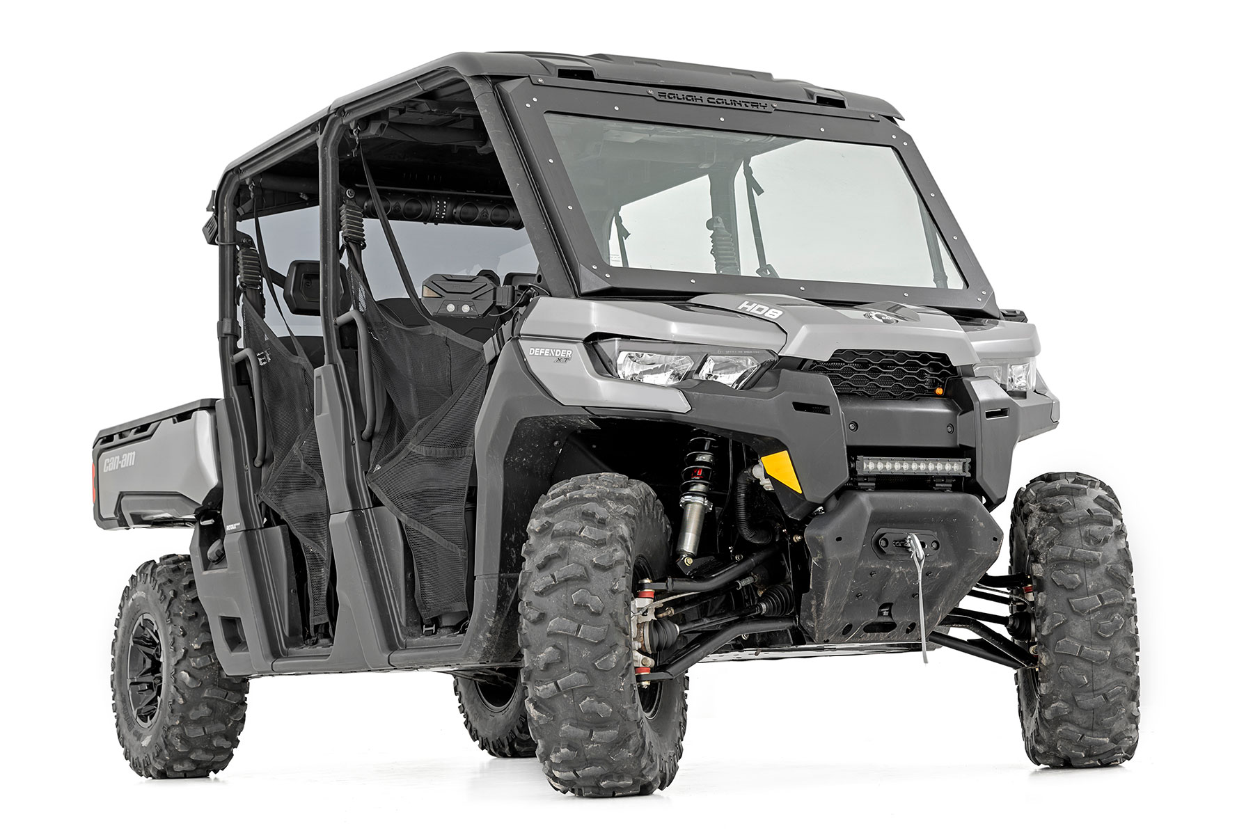 Rough Country M1 Front Coil Over Shocks Ride Height Adjust Can-Am Defender HD5/HD8/HD9/HD10