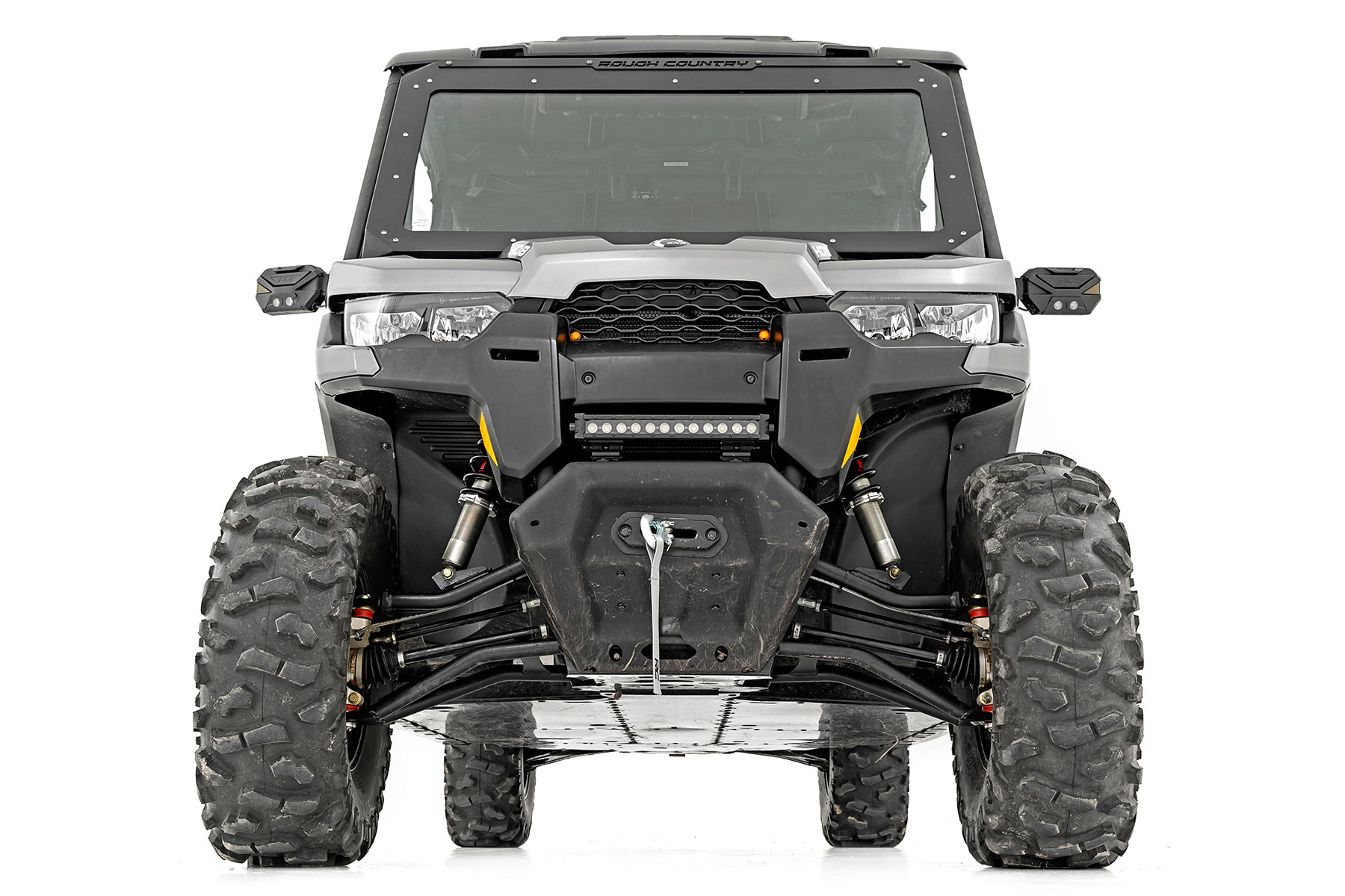 Rough Country M1 Front Coil Over Shocks Ride Height Adjust Can-Am Defender HD5/HD8/HD9/HD10