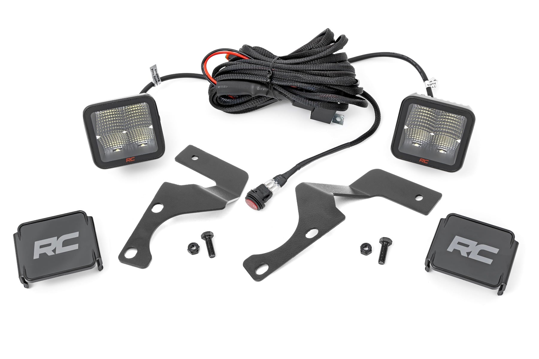 Rough Country LED Light Kit Ditch Mount 2β³ Spectrum Spot Pair Toyota 4Runner (10-24)