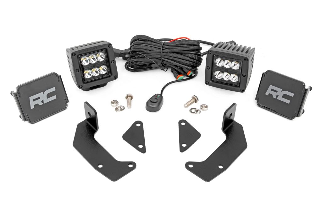 Rough Country LED Light Kit Cage Mount 2β³ Black Pair CFMOTO UFORCE 1000