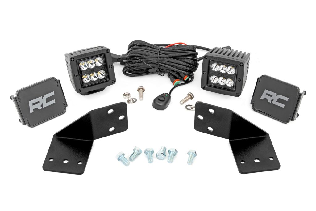 Rough Country LED Light Kit Rear Mount 2″ Black Pair CFMOTO UFORCE 1000