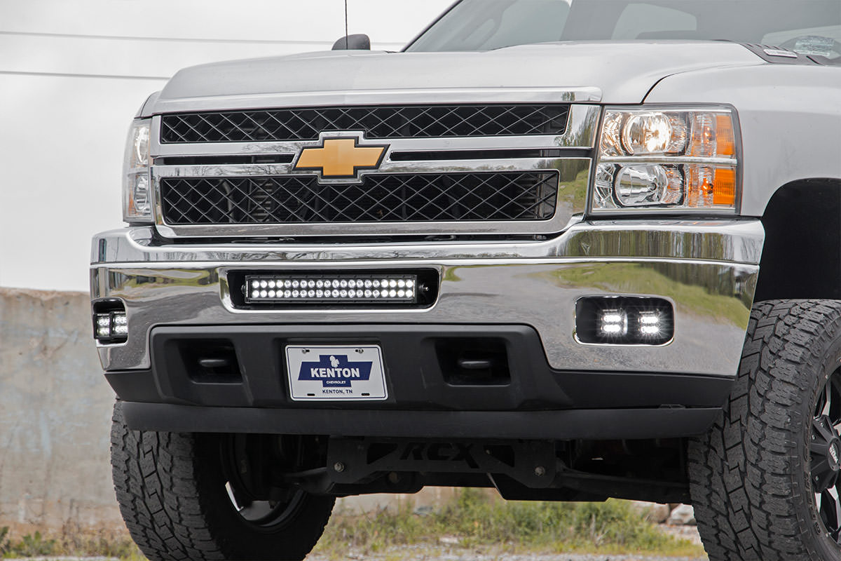 Rough Country LED Light Kit Fog Mount Dual 2β³ Black Pair Chevy Silverado 2500 HD/3500 HD (11-14)