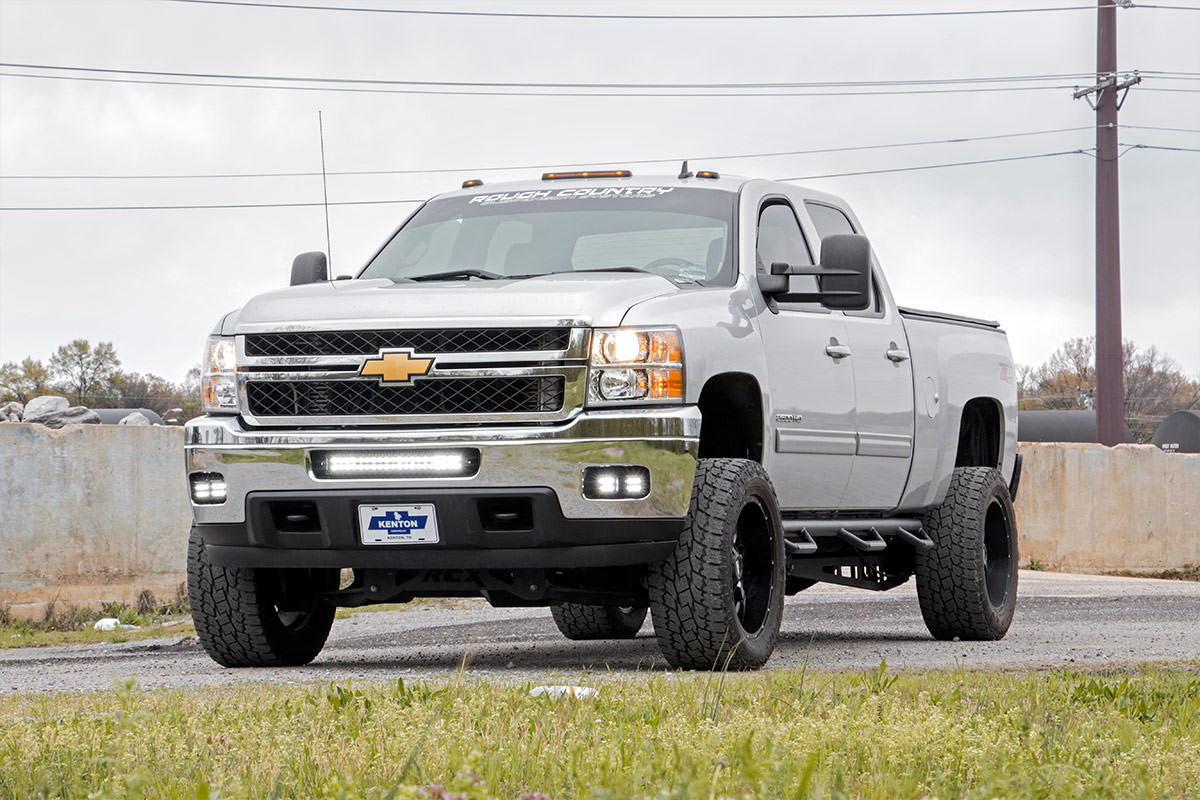 Rough Country LED Light Kit Fog Mount Dual 2β³ Black Pair Chevy Silverado 2500 HD/3500 HD (11-14)