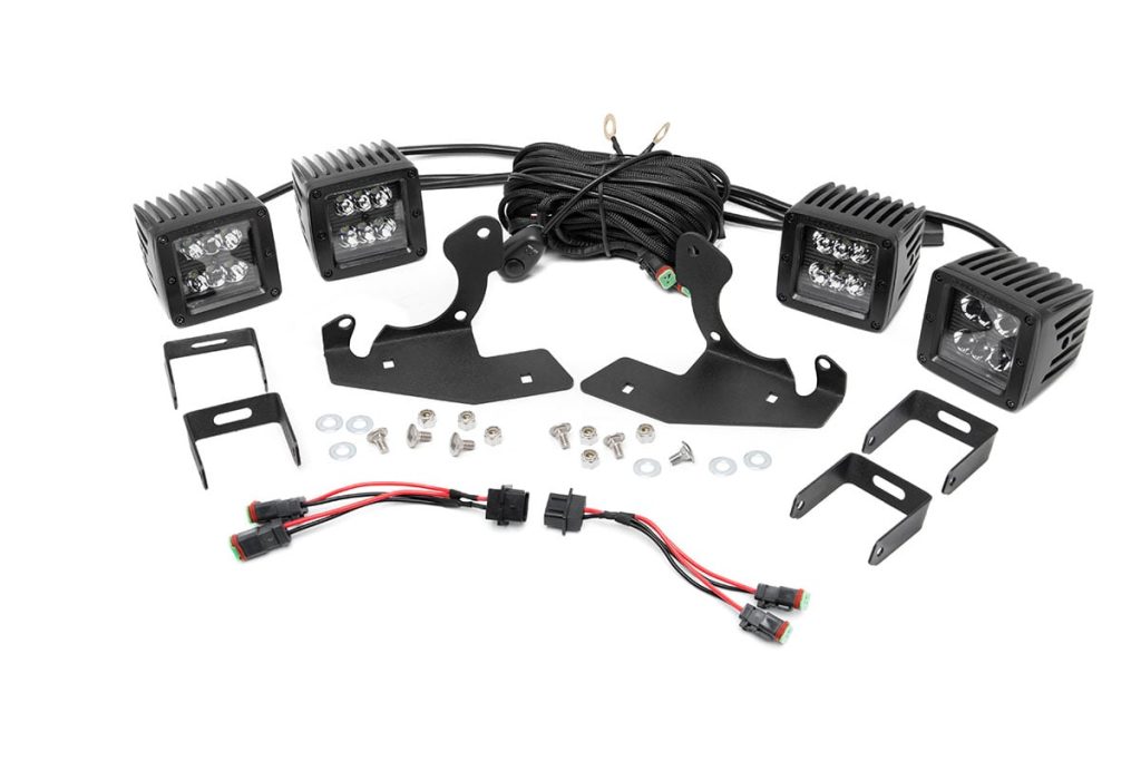 Rough Country LED Light Kit Fog Mount Dual 2″ Black Pair Chevy Silverado 2500 HD/3500 HD (11-14)