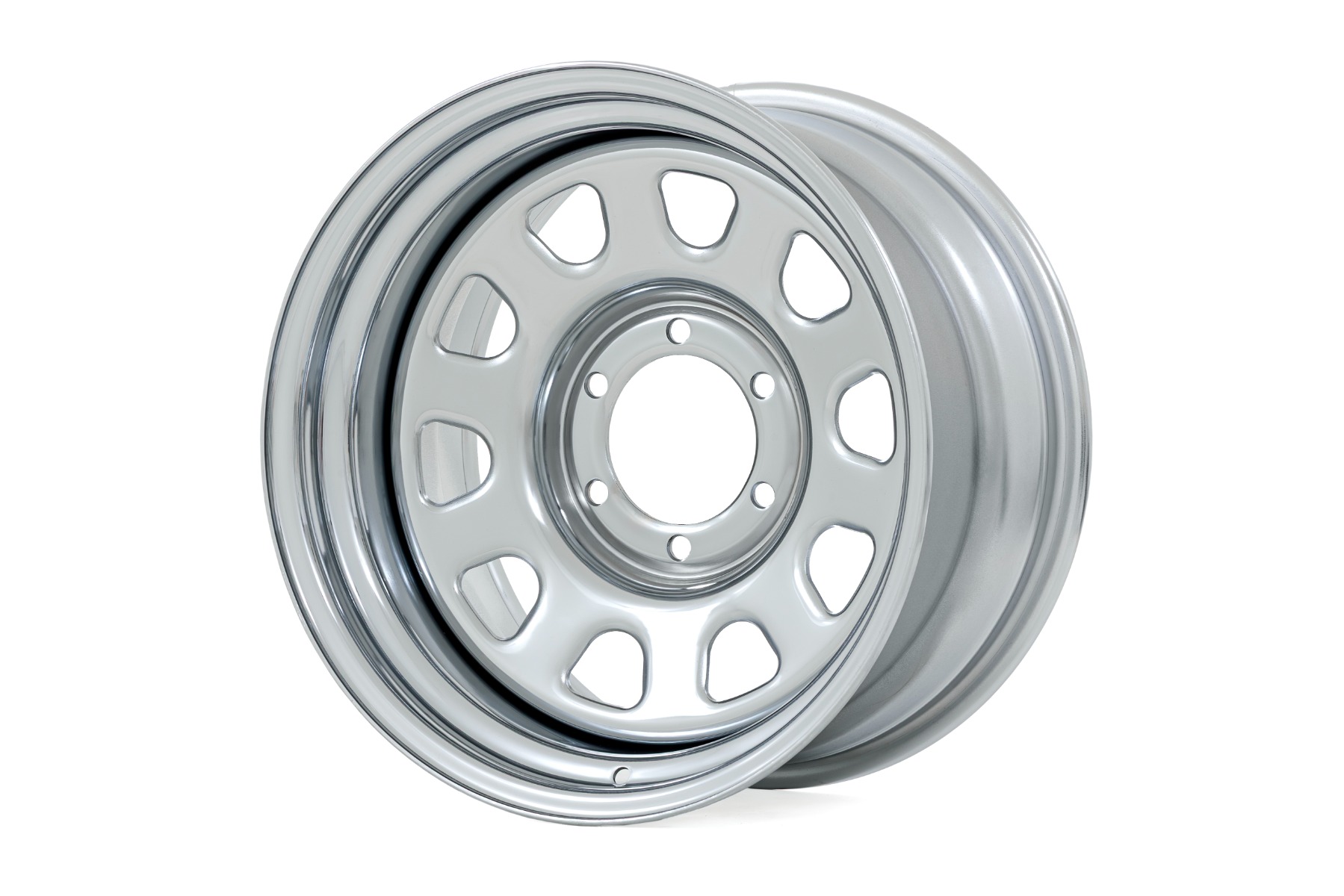 Rough Country Steel Wheel Chrome 15x8 5x4.5 3.30 Bore -19