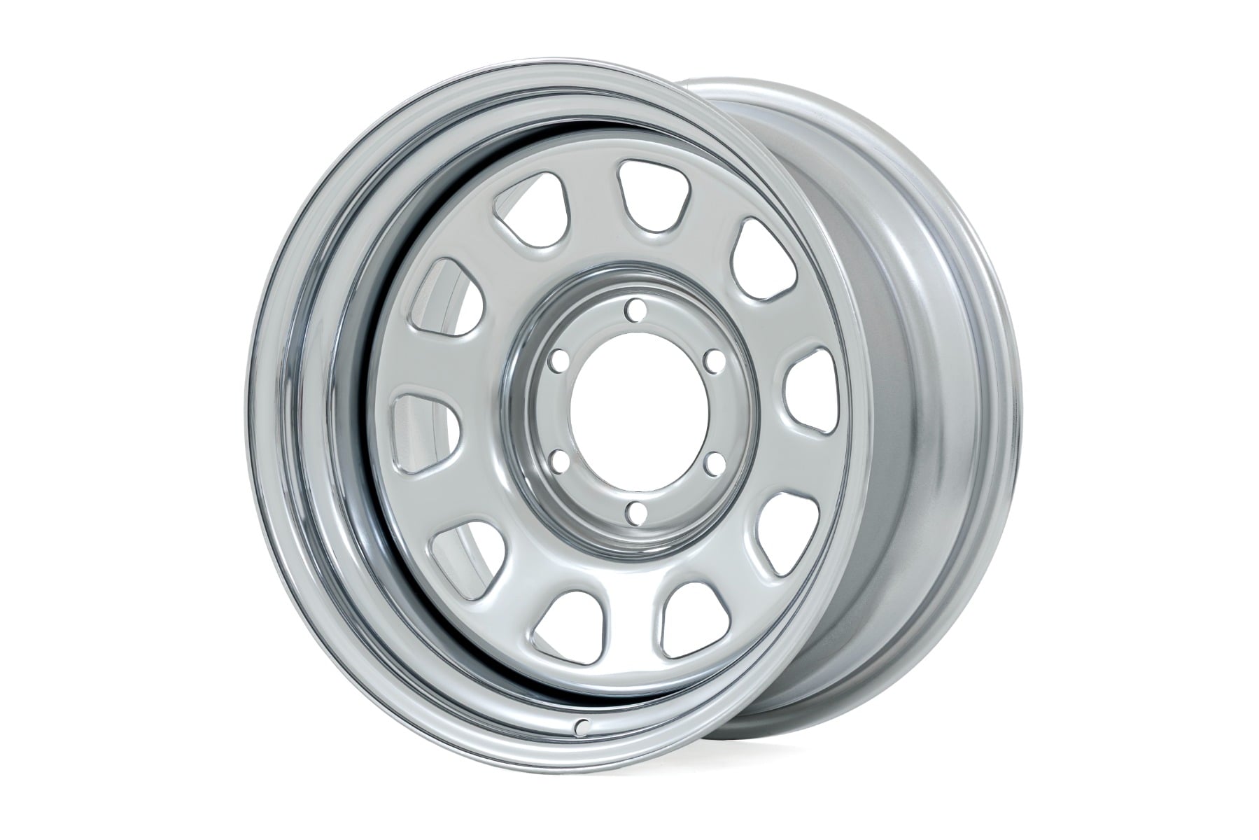 Rough Country Steel Wheel Chrome 16x8 5x4.5 3.30 Bore -6