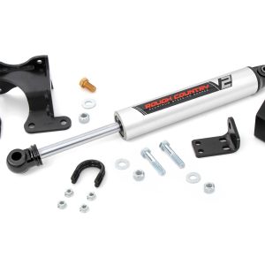 Rough Country V2 Steering Stabilizer Axle Bracket 2-8 Inch Lift Jeep Wrangler JK/Wrangler Unlimited (07-18)