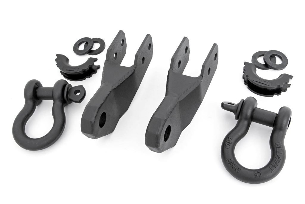 Rough Country Tow Hook to Shackle Bracket D-Ring Combo Chevy Colorado 2WD/4WD (15-22)