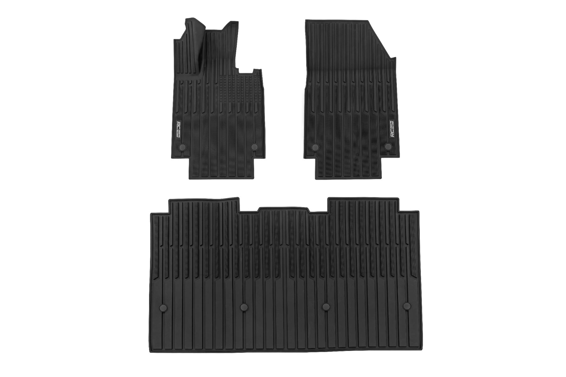 Rough Country Flex-Fit Floor Mats FR & RR Tesla Cybertruck 4WD (2024-2026)