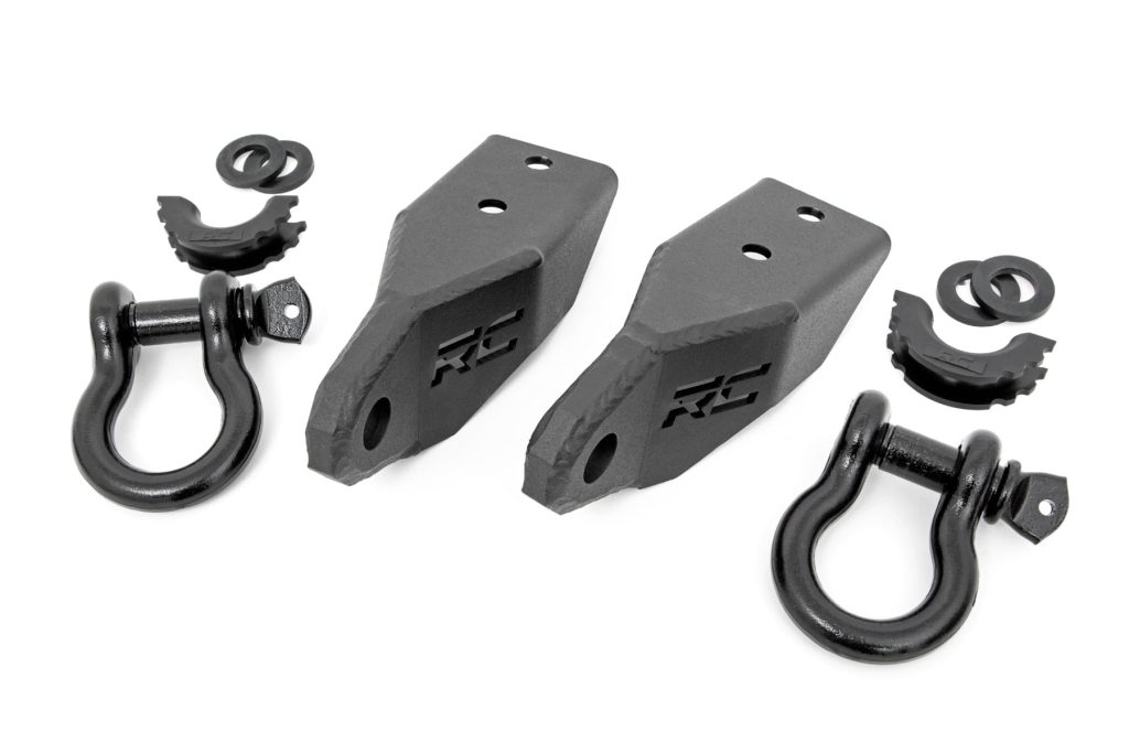 Rough Country Tow Hook Brackets D-Ring Combo Toyota Tundra 2WD/4WD (2007-2021)