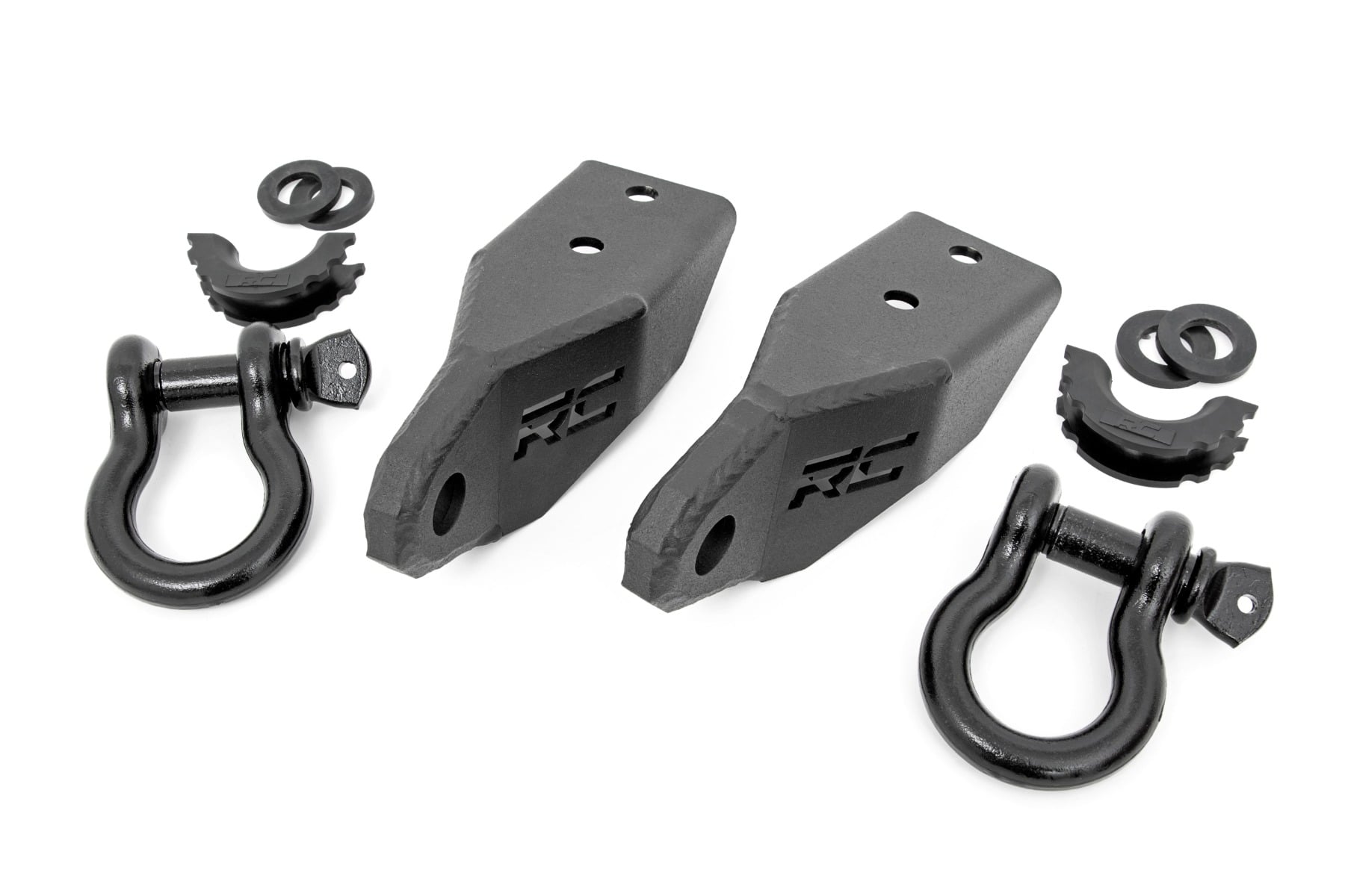 Rough Country Tow Hook Brackets D-Ring Combo Toyota Tundra 2WD/4WD (2007-2021)