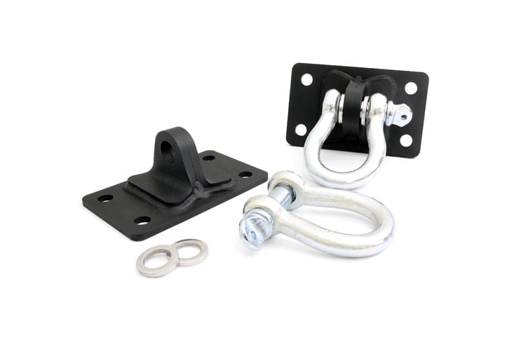 Rough Country D Ring Shackles and Mounts Stubby Winch Bumpers Jeep Wrangler JK/Wrangler Unlimited (07-18)
