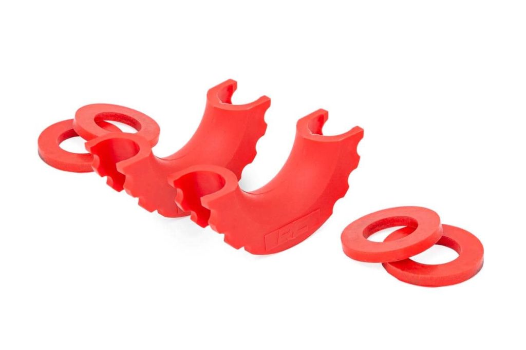 Rough Country D-Ring Isolator Kit Pair Red