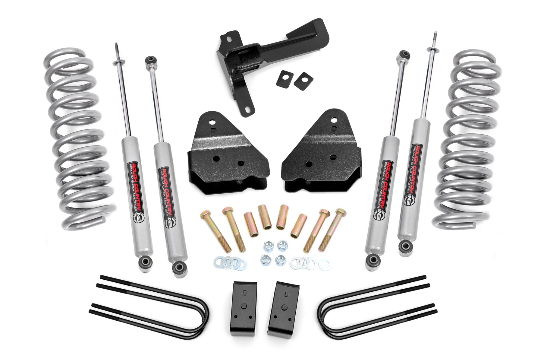 Rough Country 3 Inch Lift Kit N3 Front Gas Coils Ford F-250 Super Duty 4WD (17-22)