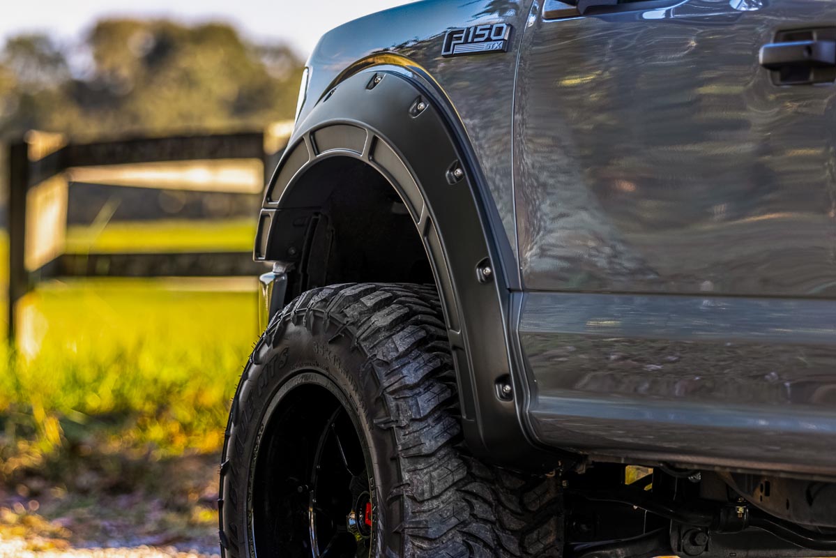 Rough Country Defender Fender Flares TB Real Steel Ford F-150 2WD/4WD (2015-2020)