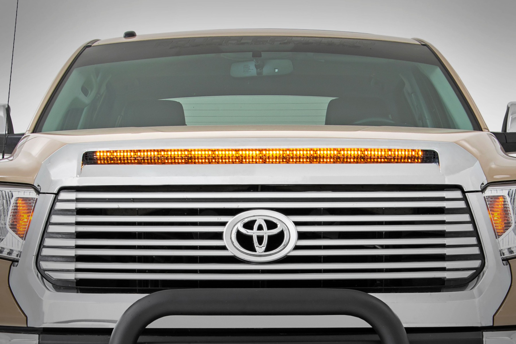 Rough Country LED Light Kit Hood Bulge 40β³ White/Amber Strip Toyota Tundra (14-21)