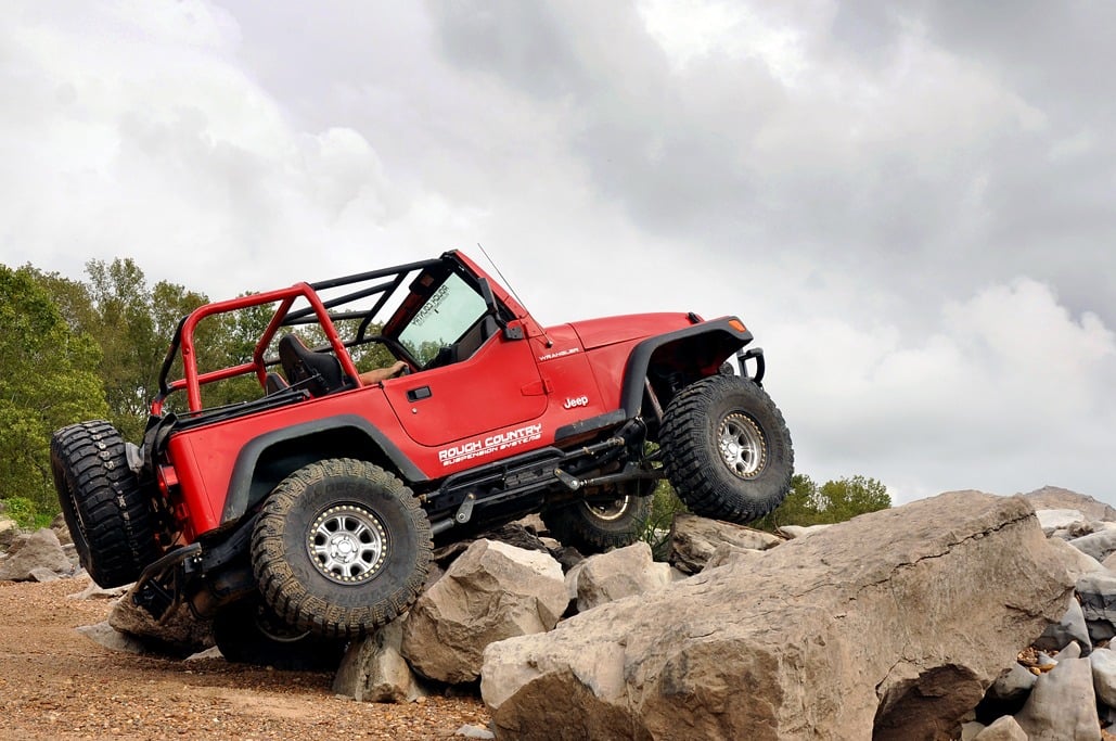 Rough Country 4 Inch Lift Kit Long Arm M1 Jeep Wrangler TJ 4WD (1997-2006)