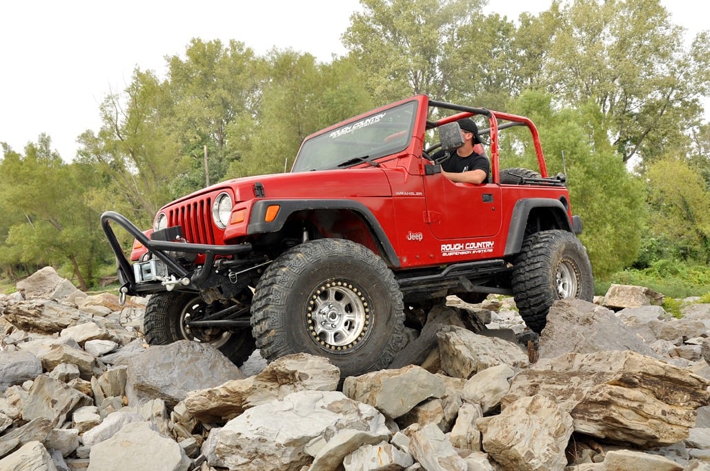 Rough Country 4 Inch Lift Kit Long Arm M1 Jeep Wrangler TJ 4WD (1997-2006)