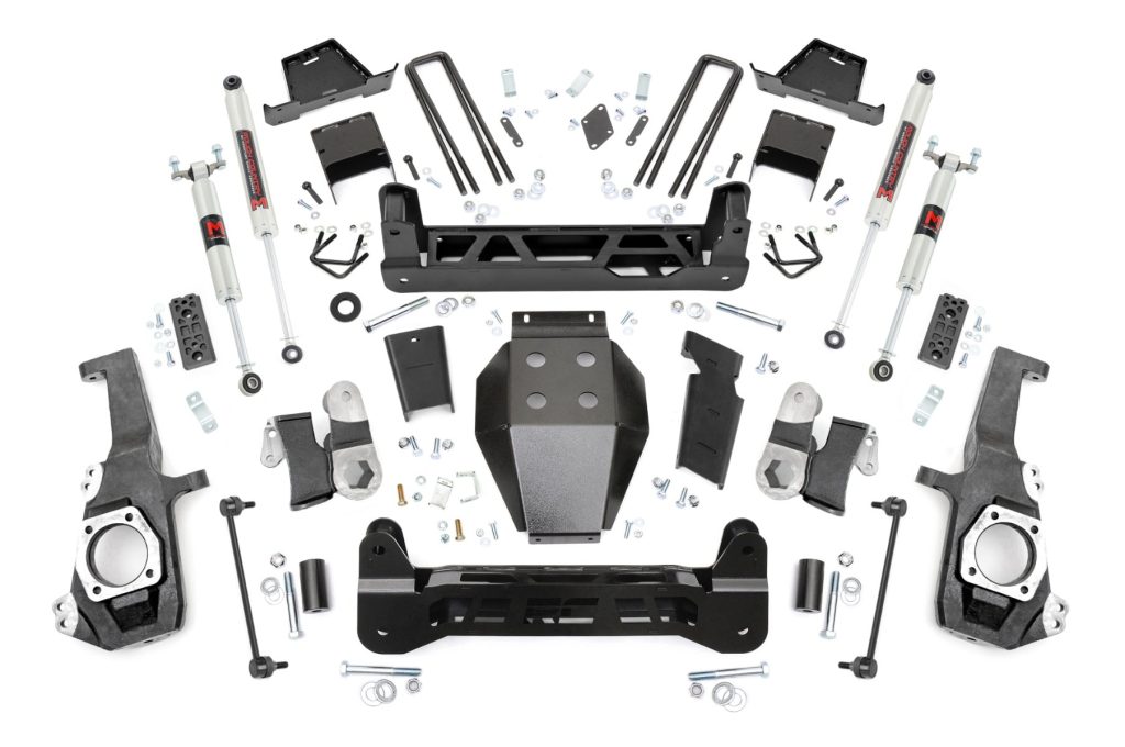Rough Country 7 Inch Lift Kit NTD M1 w/ Overloads Chevy/GMC 2500HD/3500HD (20-26)