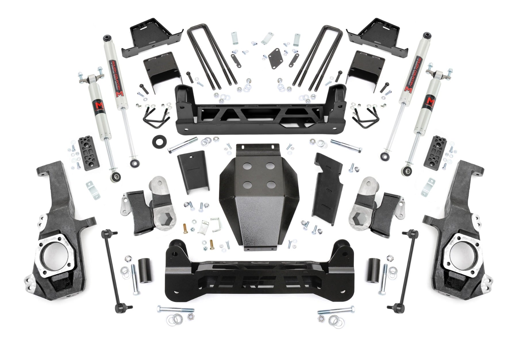 Rough Country 7 Inch Lift Kit NTD M1 w/ Overloads Chevy/GMC 2500HD/3500HD (20-26)
