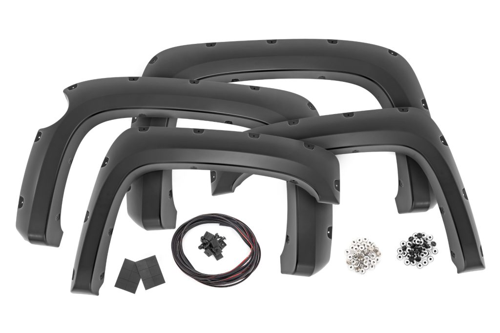 Rough Country Pocket Fender Flares 5β9β³ Bed Gas Door Chevy Silverado 1500 (07-13)