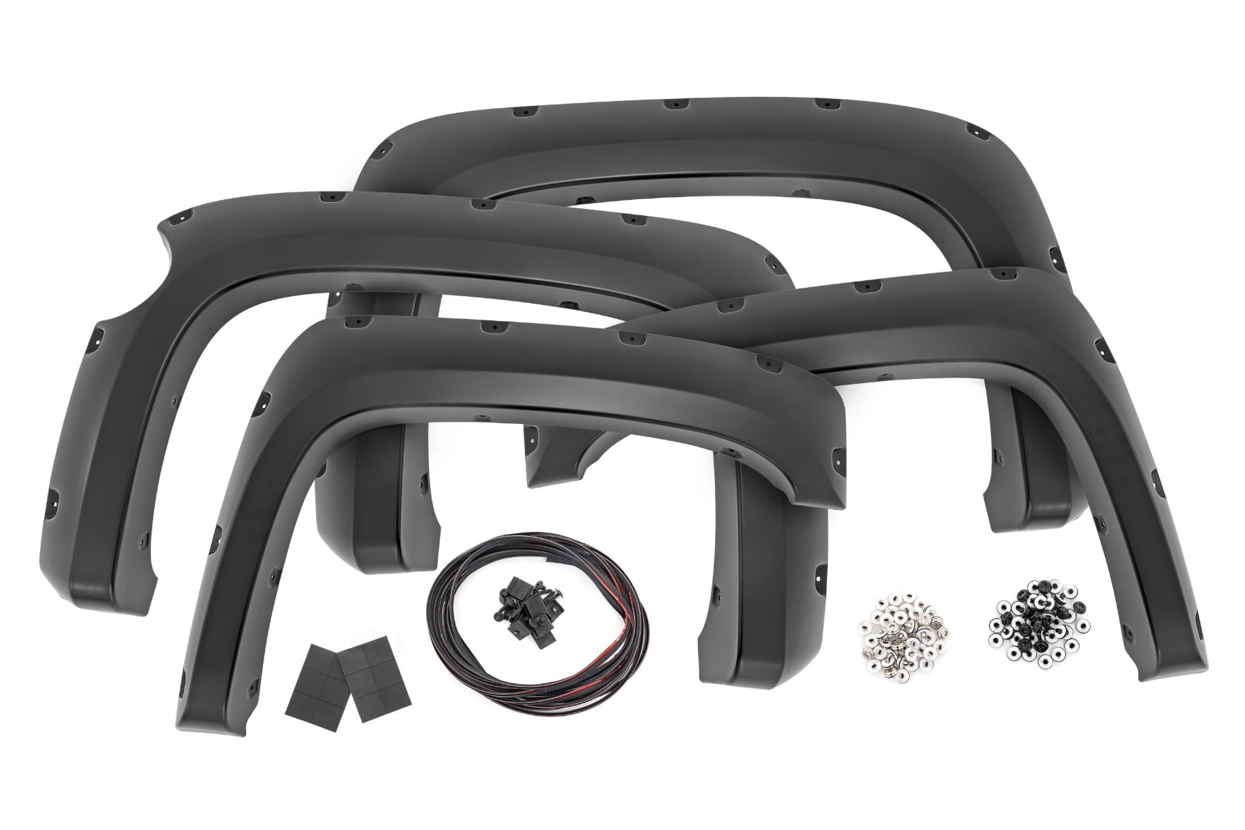 Rough Country Pocket Fender Flares 5β9β³ Bed 46 Stealth Gray Chevy Silverado 1500 (07-13)