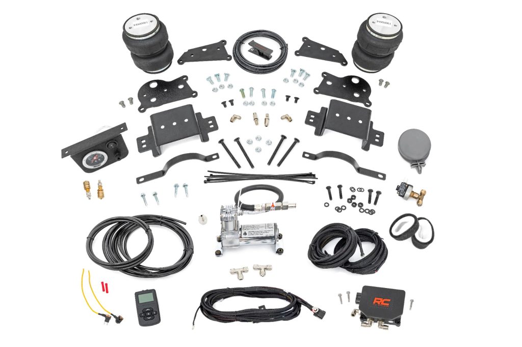 Rough Country Air Spring Kit w/compressor Wireless Controller 4 Inch Lift Kit Ram 2500 (14-26)