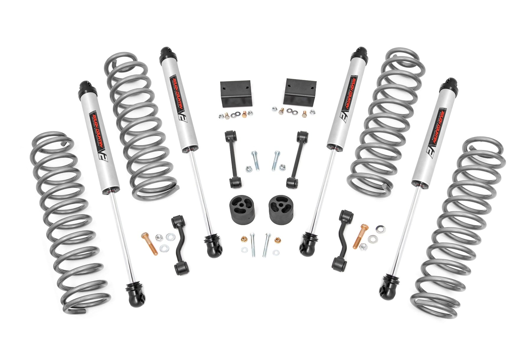 Rough Country 2.5 Inch Lift Kit Coils V2 Jeep Wrangler JL 4WD (2018-2023)