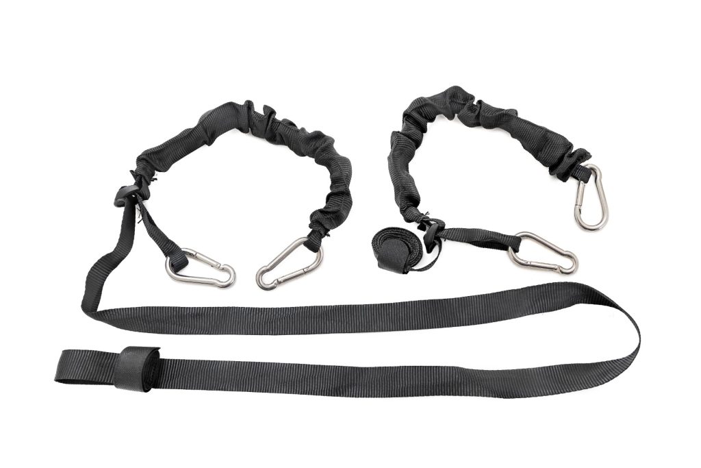 Rough Country Elastic Straps Carabiner Ends 1″ X 6′ Pair