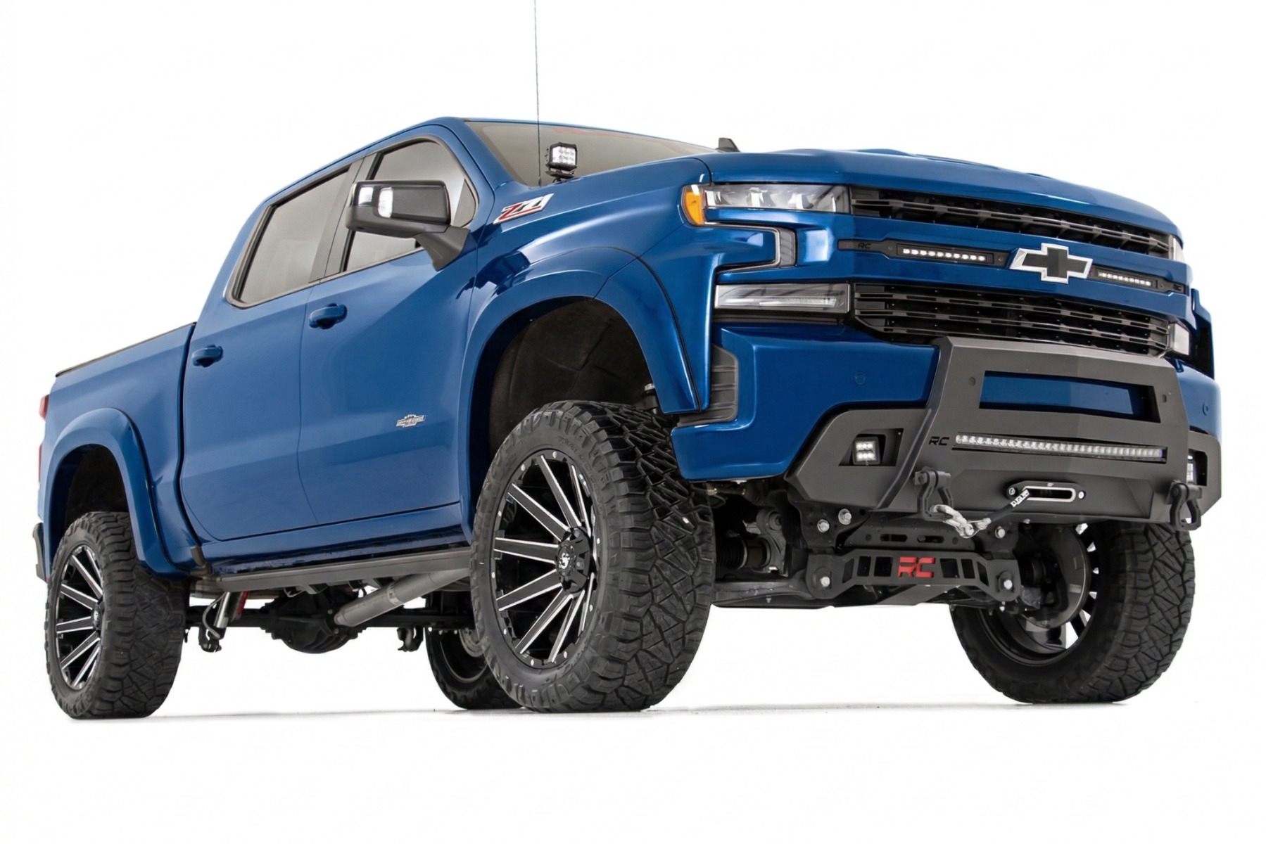 Rough Country SF1 Fender Flares GJV Riptide Blue Chevy Silverado 1500 2WD/4WD (19-26)