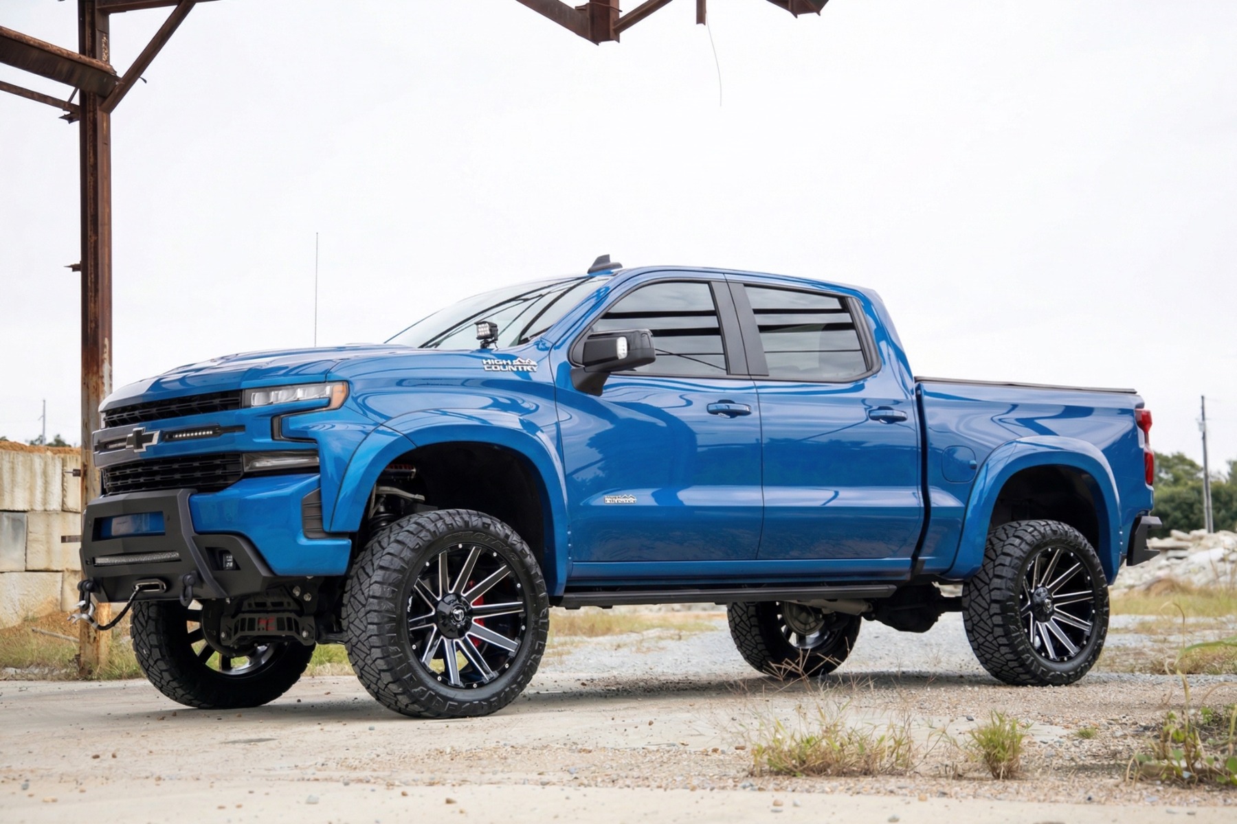 Rough Country SF1 Fender Flares GJV Riptide Blue Chevy Silverado 1500 2WD/4WD (19-26)