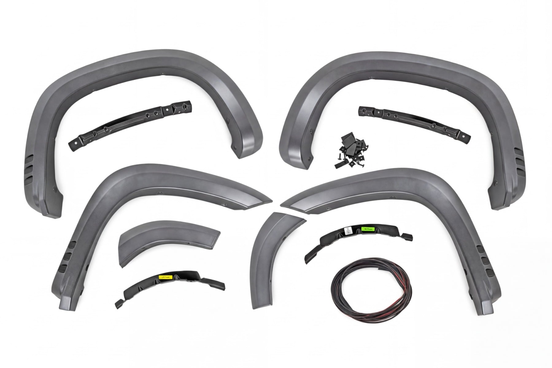 Rough Country SF1 Fender Flares G9K Satin Steel Chevy Silverado 1500 2WD/4WD (19-26)