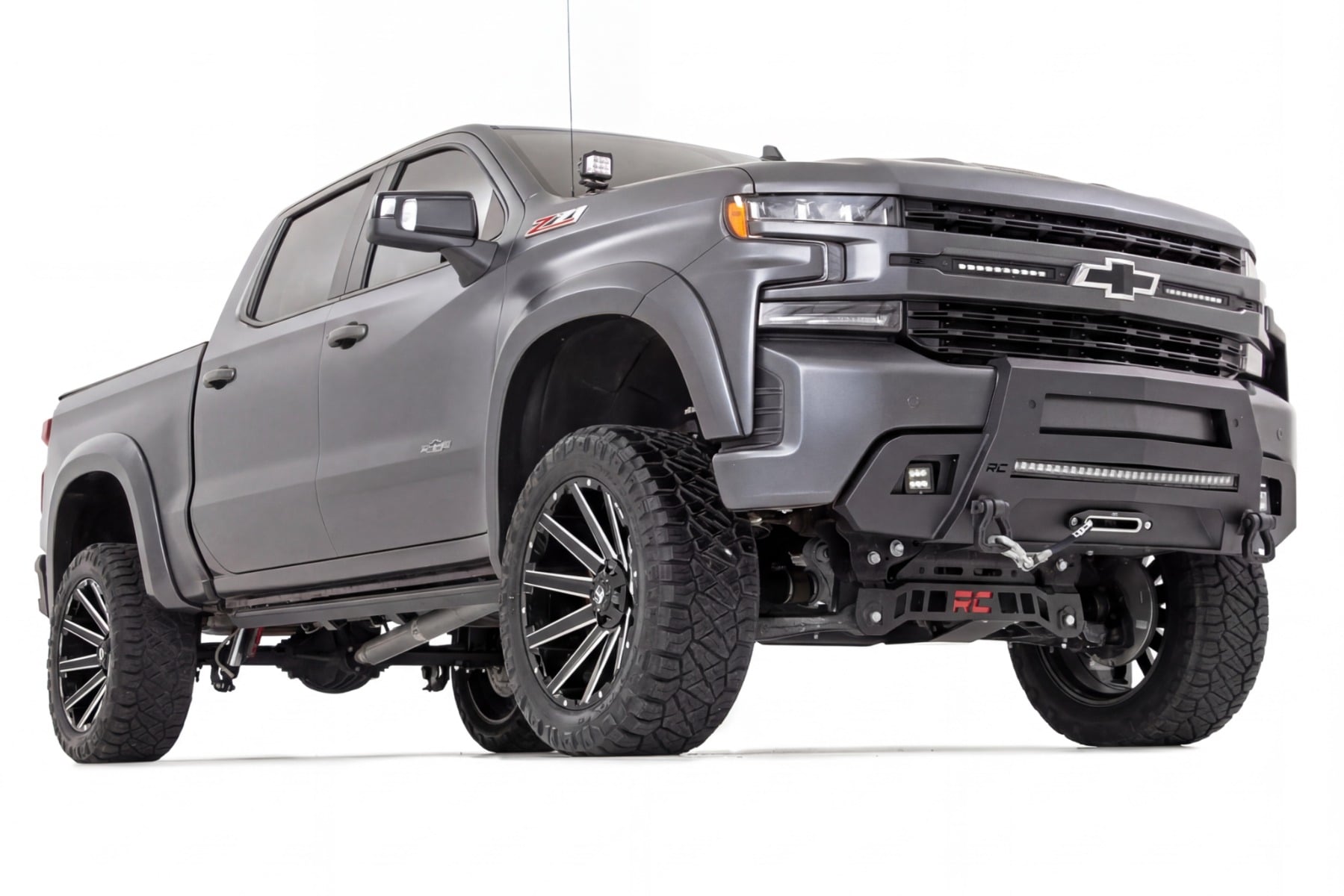 Rough Country SF1 Fender Flares G9K Satin Steel Chevy Silverado 1500 2WD/4WD (19-26)