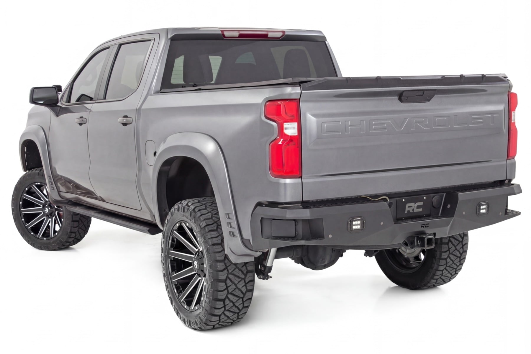 Rough Country SF1 Fender Flares G9K Satin Steel Chevy Silverado 1500 2WD/4WD (19-26)