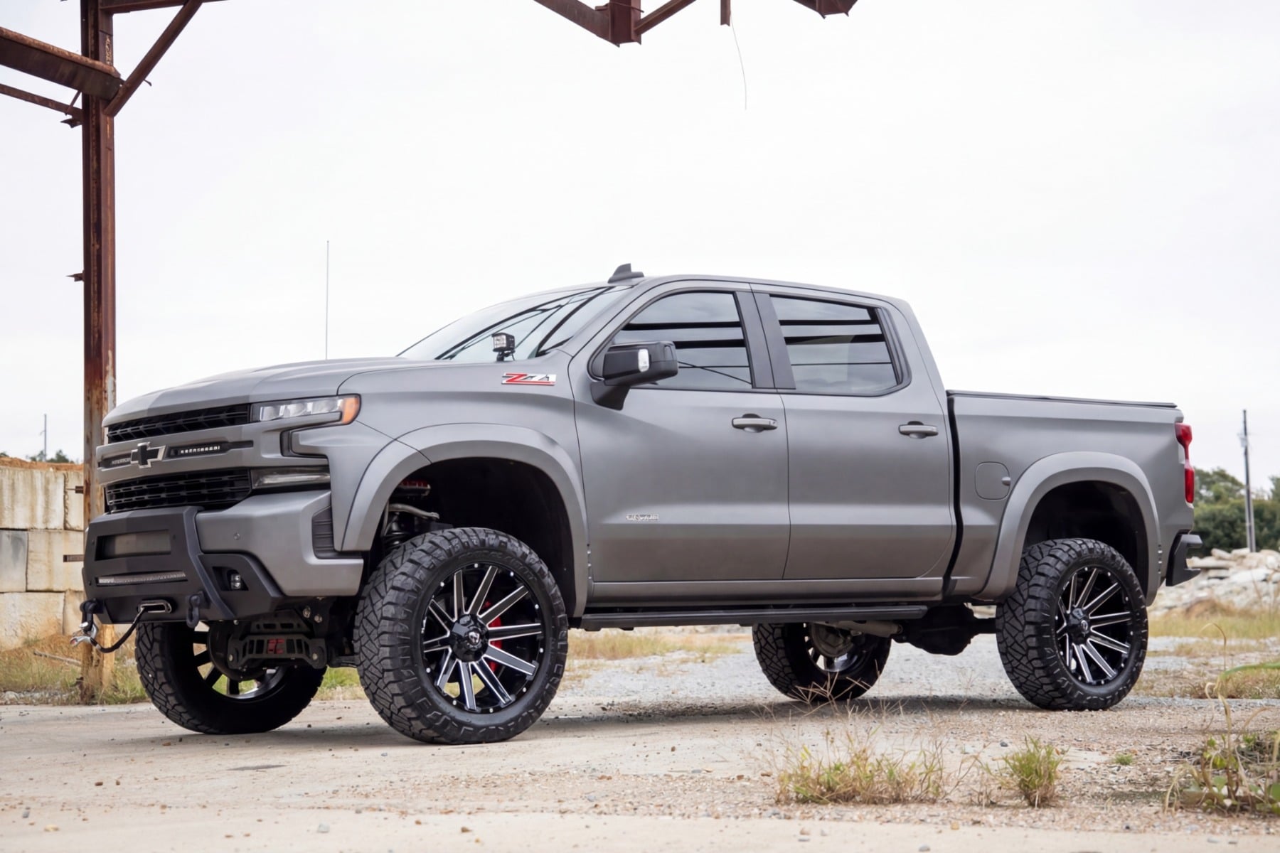 Rough Country SF1 Fender Flares G9K Satin Steel Chevy Silverado 1500 2WD/4WD (19-26)