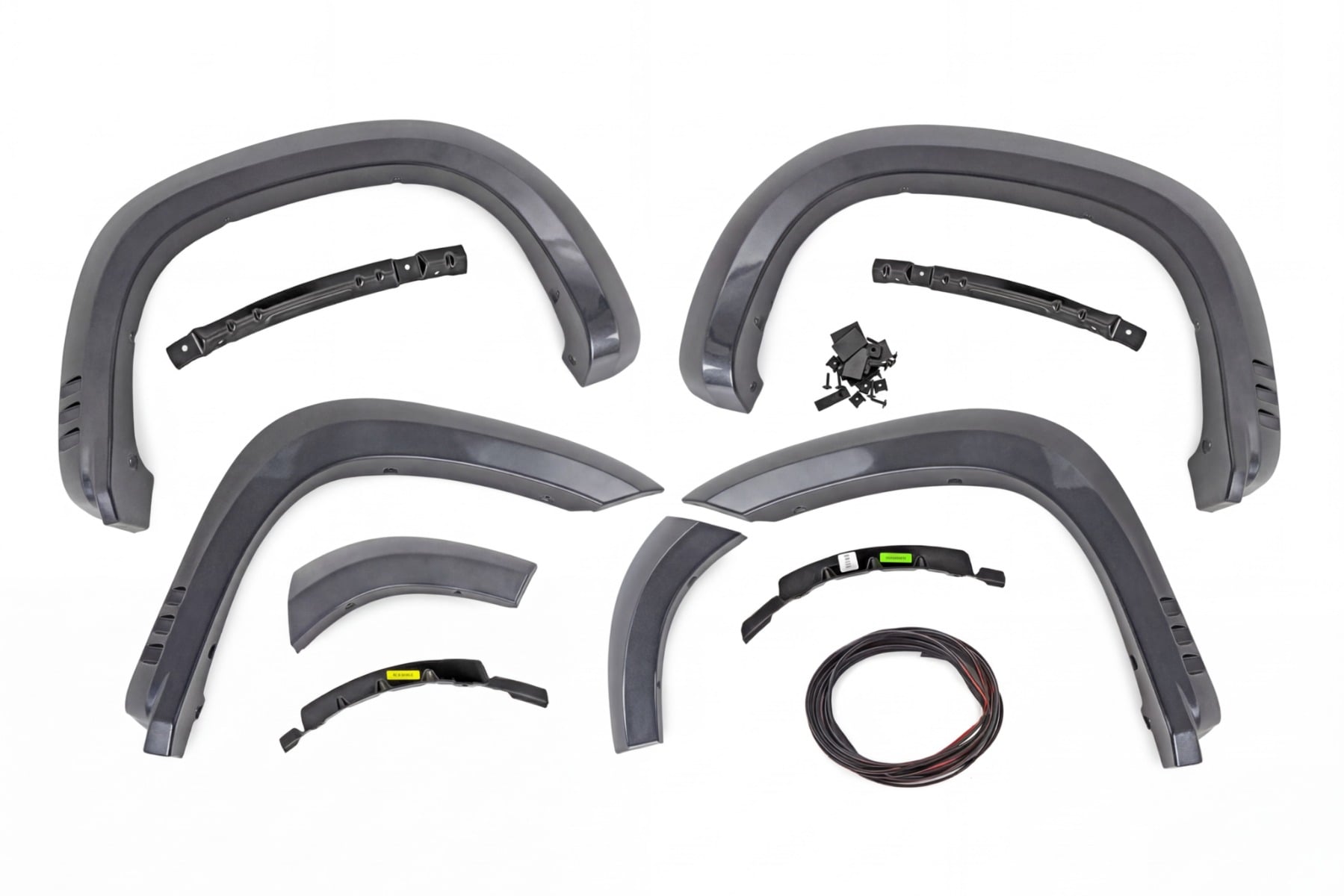 Rough Country SF1 Fender Flares GXD Sterling Grey Metallic Chevy Silverado 1500 (19-26)
