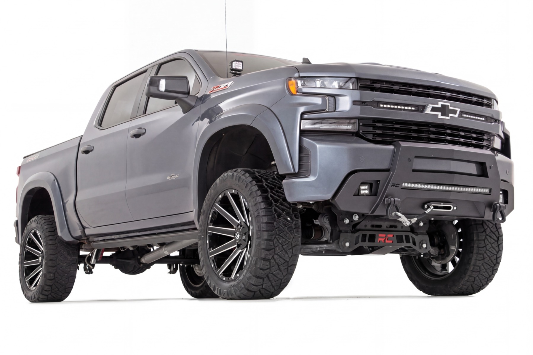 Rough Country SF1 Fender Flares GXD Sterling Grey Metallic Chevy Silverado 1500 (19-26)