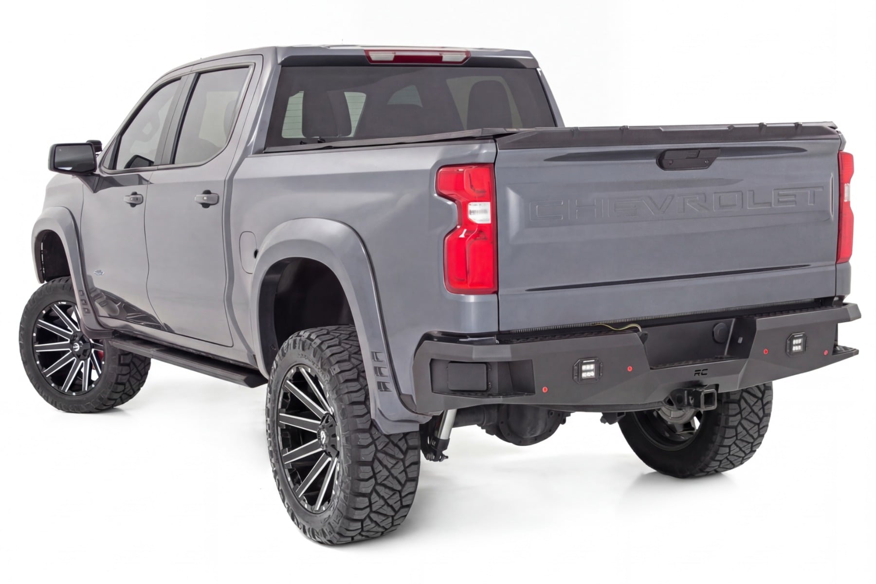 Rough Country SF1 Fender Flares GXD Sterling Grey Metallic Chevy Silverado 1500 (19-26)
