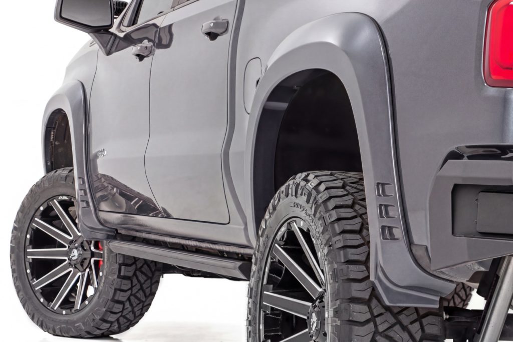 Rough Country SF1 Fender Flares GXD Sterling Grey Metallic Chevy Silverado 1500 (19-26)