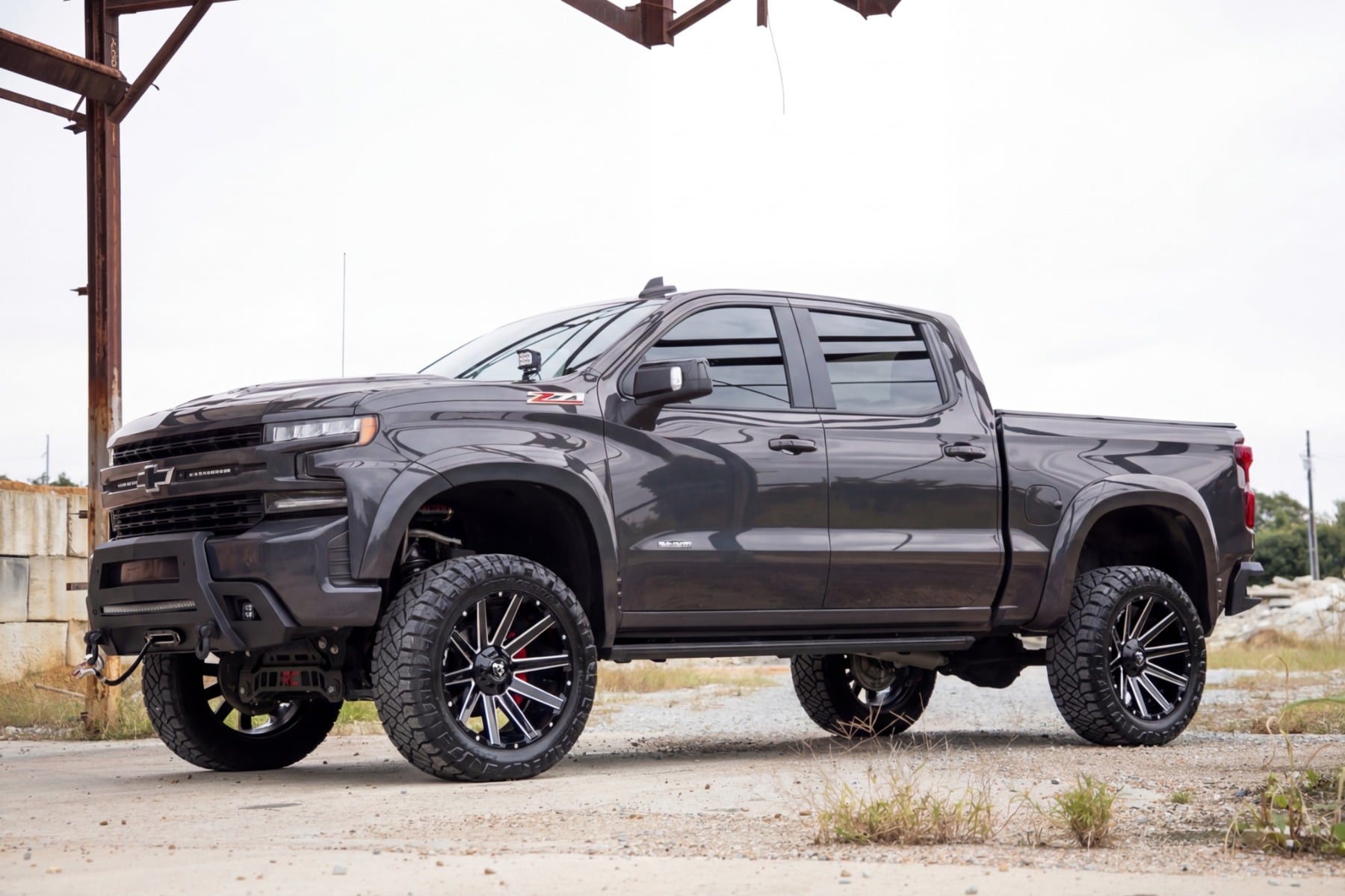 Rough Country SF1 Fender Flares GXD Sterling Grey Metallic Chevy Silverado 1500 (19-26)