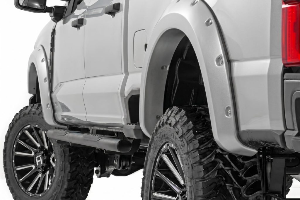Rough Country Pocket Fender Flares JS Iconic Silver Ford F-250/F-350 Super Duty (23-26)