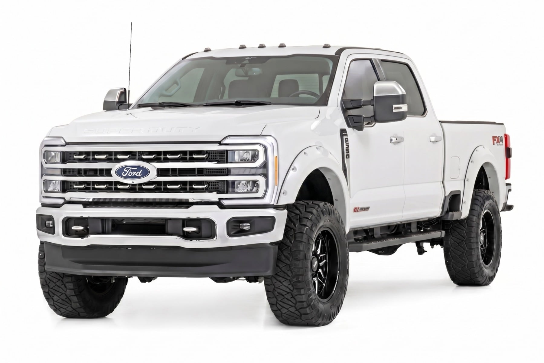 Rough Country Pocket Fender Flares Z1 Oxford White Ford F-250/F-350 Super Duty (23-26)