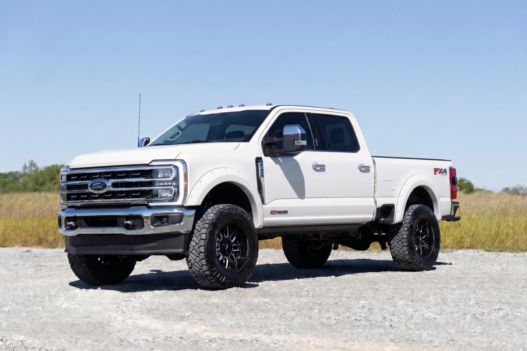 Rough Country Pocket Fender Flares Z1 Oxford White Ford F-250/F-350 Super Duty (23-26)