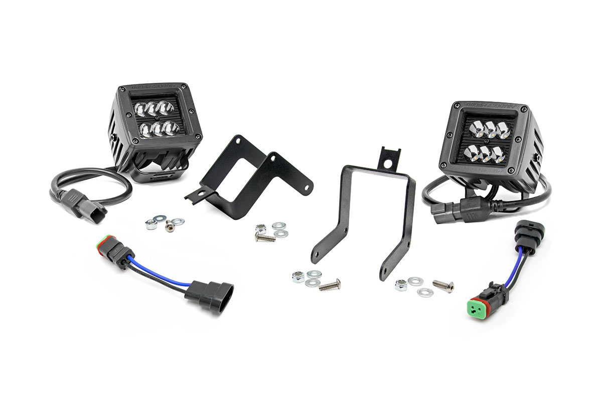 Rough Country LED Light Kit Fog Mount 2β³ Black Pair Ford F-250/F-350 Super Duty (11-16)