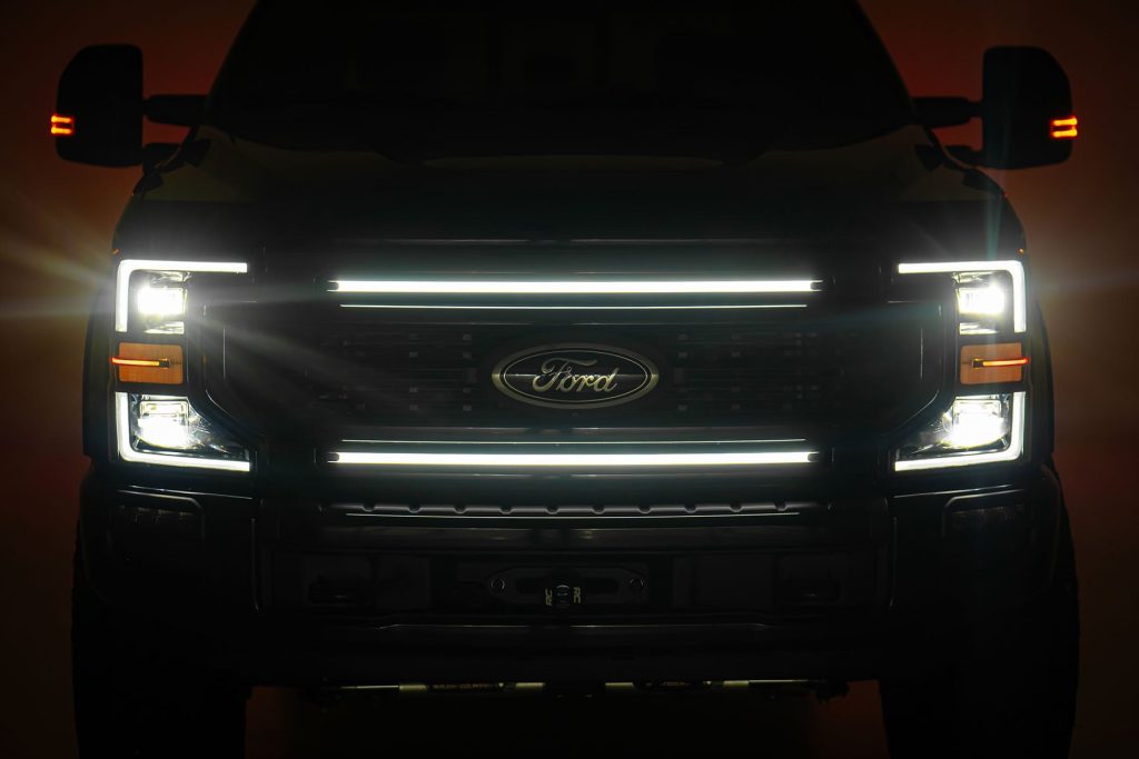 Rough Country LED Light Kit Grille Mount 30 Inch DRL Ford F-250/F-350 Super Duty (17-22)