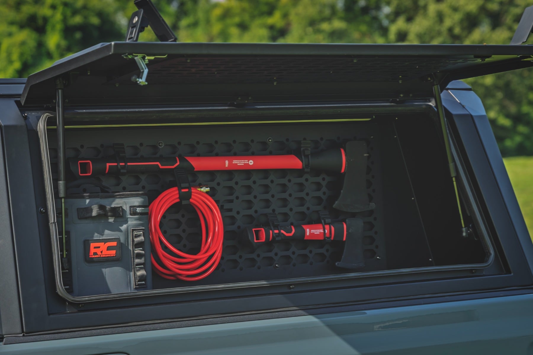 Rough Country Bed Cap Molle Panel Side Storage Bin Drivers Side Jeep Gladiator JT (20-26)