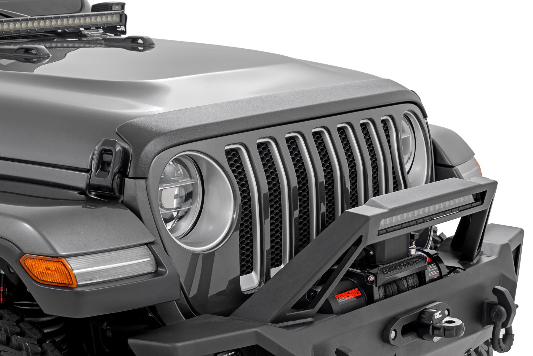 Rough Country Hood Protector Trail Cladding Jeep Wrangler JL/Wrangler Unlimited (18-26)
